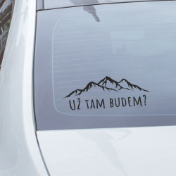 Samolepka Hory (Už tam budem?)  – Černá