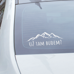 Samolepka Hory (Už tam budem?)  – Bílá