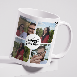 Fotohrnek s vlastní koláží z 8 fotek – Life is better